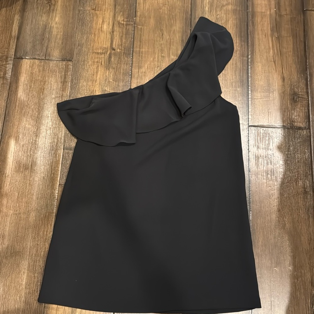 EUC sugarLips one shoulder ruffle dress